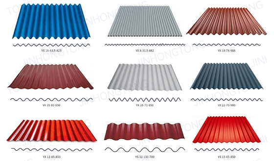 알루진크 색상 코팅 지붕 잎 Ral3001 색상 진크 지붕 잎 DX51D 표준 AISI/ASTM/JIS/EN/GB
