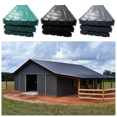 762-899mm 너비 진크 코팅 20-275g/m2 ASTM Gi 철 corrugated 강철 지붕 엽 색상 코팅 corrugated 보드 건축용