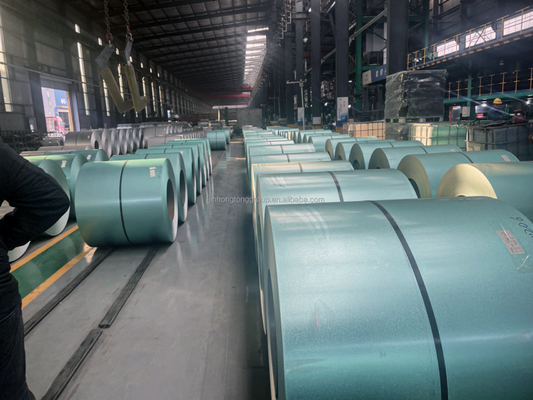 ASTM 표준 프라임 갤발 룸 스틸 코일 AZ150 AZ100 진칼 룸 스틸 엽 코일 0.2mm 0.3mm 0.4mm