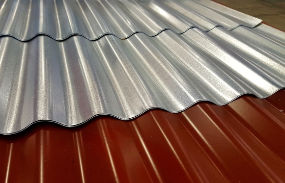ASTM.AISI.JIS.GB 표준 GI  corrugated galvanized steel Sheets 금속 0.15mm 0.18mm 0.22mm 두께 표준 패키지