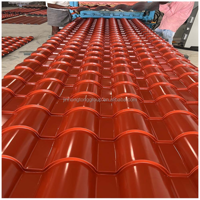 10ft 길이 색상 코팅 진크 코팅 20-275g / m2 및 GS 인증과 함께 가설 철강 지붕 엽