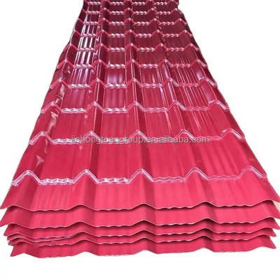 20-275g/m2 ZINC 코팅 정규 스팡글 가로화 된 금속 지붕 엽지 지붕 타일 색상 호러비드 지붕 엽지