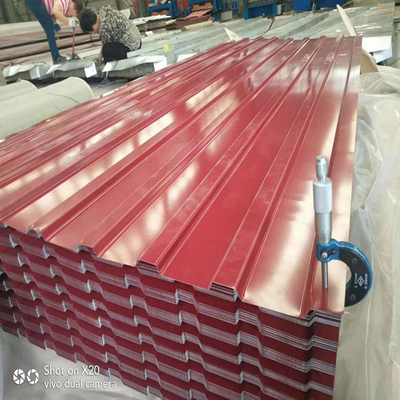 색상 코팅 corrugated galvanized 강철 지붕 철판 지붕 타일 용접 처리 서비스 제조