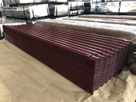 600~1250mm 너비 고강도 진료 된 호러비드 컬러 금속 지붕판 DX51D PPGI 엽색 주황 코팅 철강 지붕판