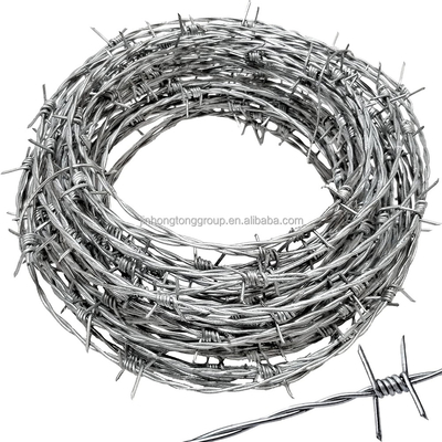 핫 디프 된  Galvanized Barbed 와이어 Mesh 보안 울타리 12.5 가이드 18 가이드 PVC 코팅 철 철 철