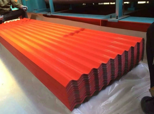 두께 0.2 4mm 색상 코팅 4ft x 8ft 헐 corrugated 젤리화 철강 엽 지붕 SGCC/CGCC/DX51D Z/Q195-Q345