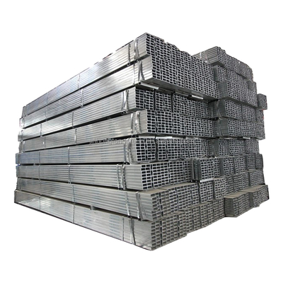 정면 튜브 파이프 50x50mm 검은 직사각형 철 튜브 1.8mm 두께 핫 디프 젤바니제 정면 튜브