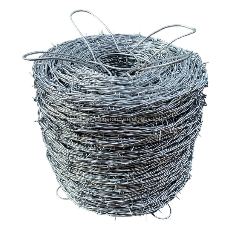 핫 디프 된  Galvanized Barbed 와이어 Mesh 보안 울타리 12.5 가이드 18 가이드 PVC 코팅 철 철 철