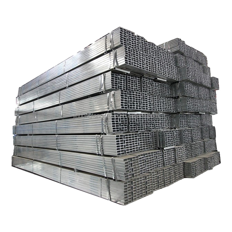 정면 튜브 파이프 50x50mm 검은 직사각형 철 튜브 1.8mm 두께 핫 디프 젤바니제 정면 튜브